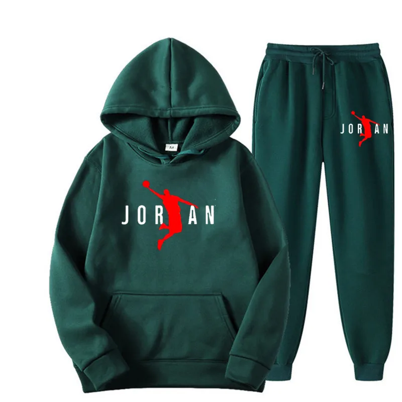 Jogger Sweatpants Men - Conjunto Básico de Moletom com Capuz