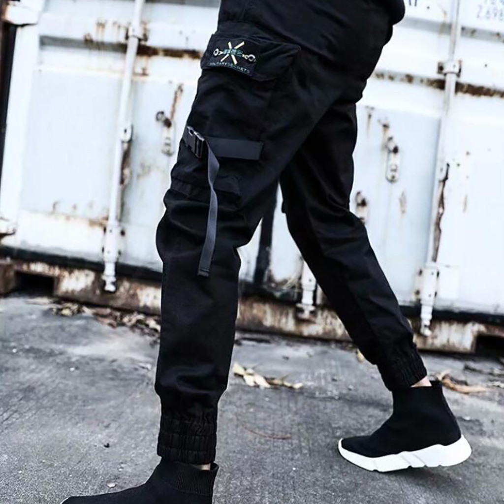 Jogger Sweatpants Men - Calças Cargo Masculinas de Caimento Solto,