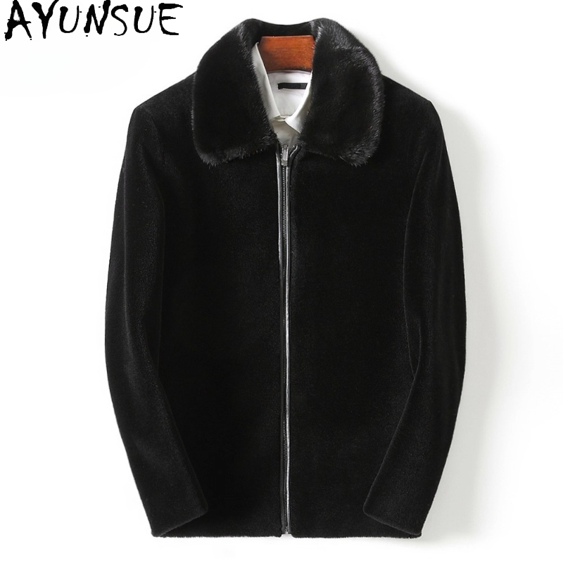 Men'S Fashion Zipper Jacket - Ayunsue casacos casuais de lã 100%