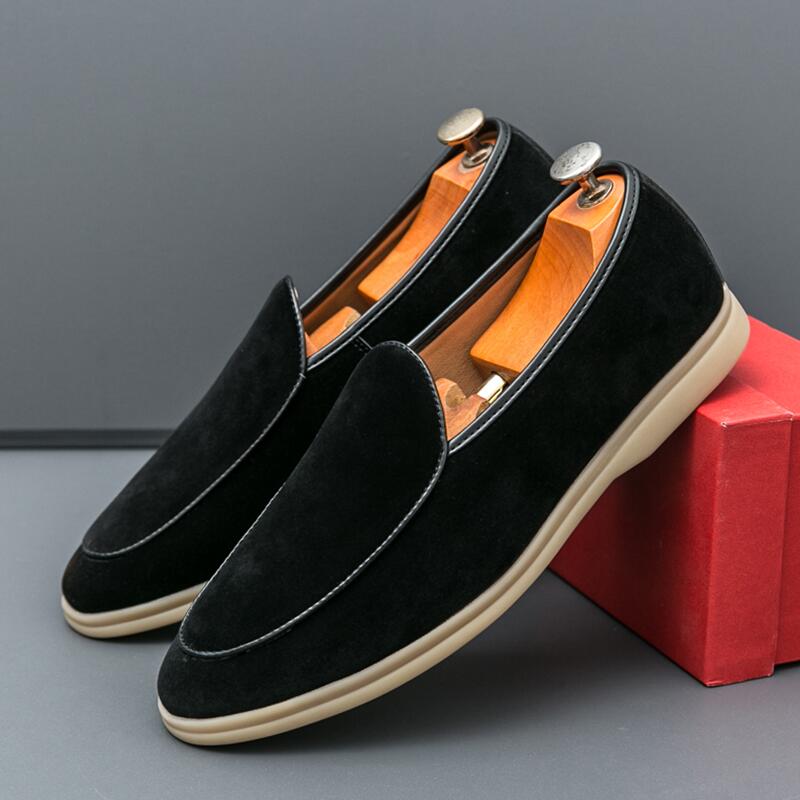 Suede Loafers Men - Moda masculina marca de luxo sapatos