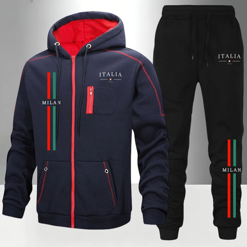 Jogger Sweatpants Men - Conjunto de Roupas Casuais de Esporte