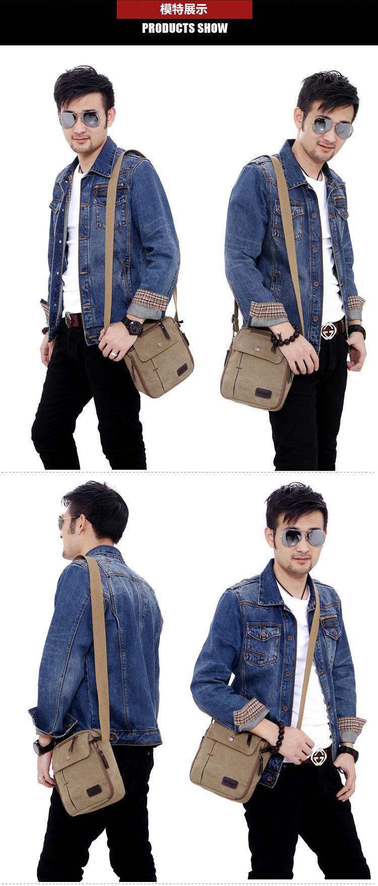 Men'S Fashion Mag - 2025 NOVO Bolsa de Lona Masculina