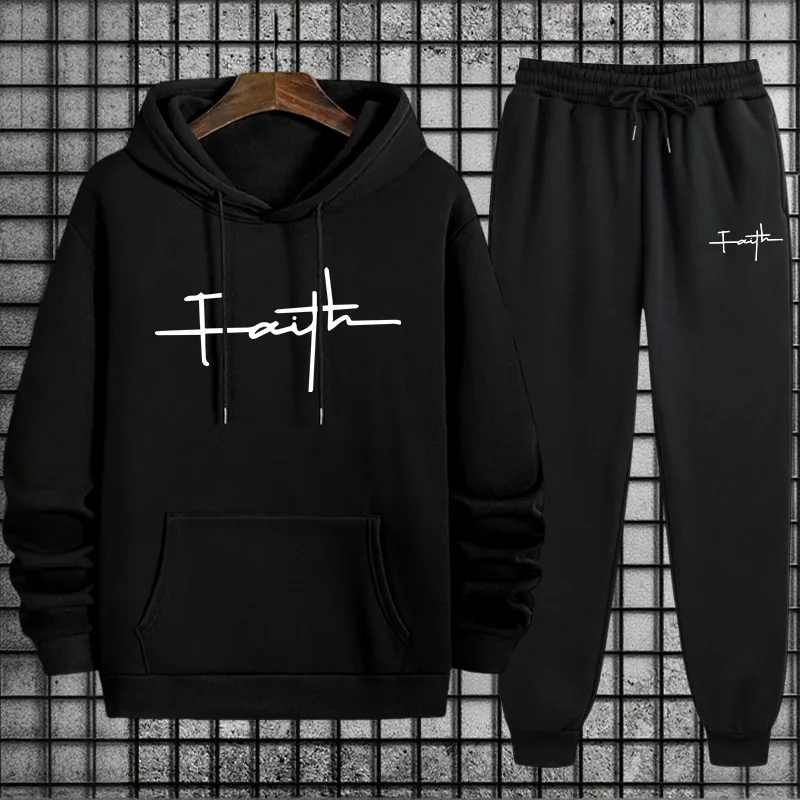 Men'S Fashion Pants - Conjunto de moletom com capuz e