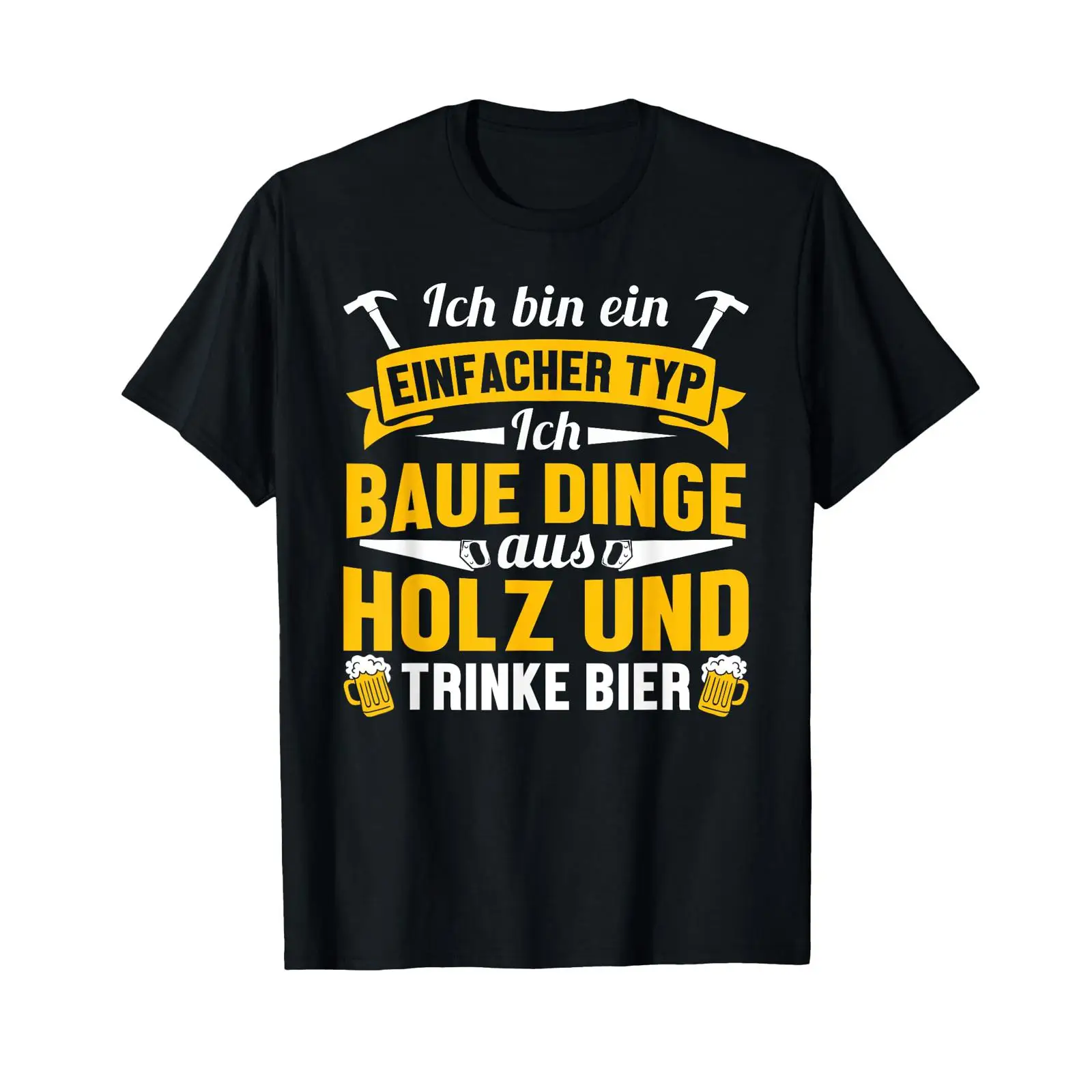 Men'S Fashion Mag - Camiseta Masculina de Carpinteiro com Texto