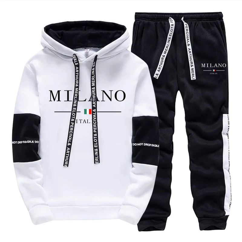 Men'S Fashion Pants - Conjunto Masculino/Agasalho com Capuz/Calça: Agasalho Esportivo