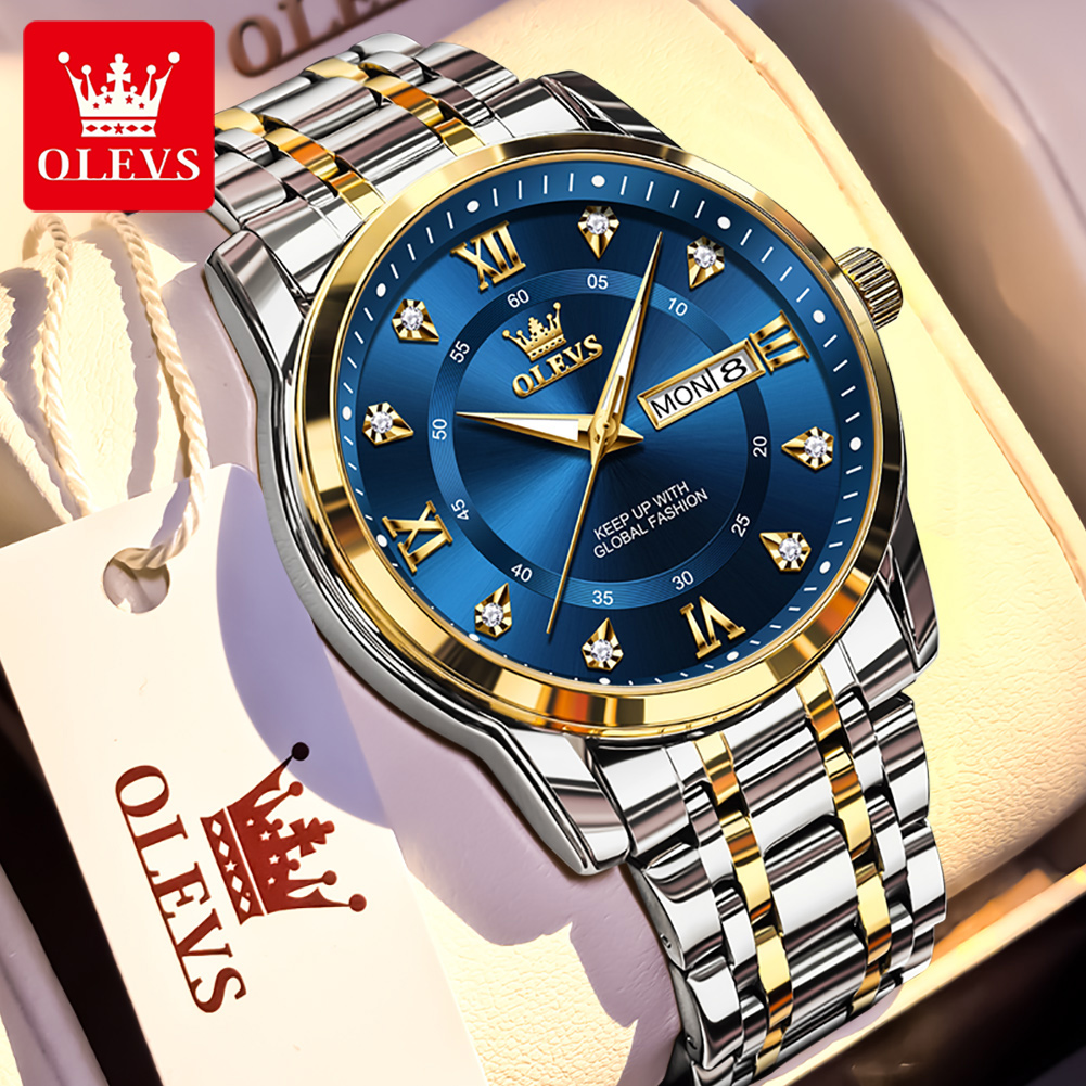 Men'S Fashion Magazine - Olevs marca moda relógios masculinos de
