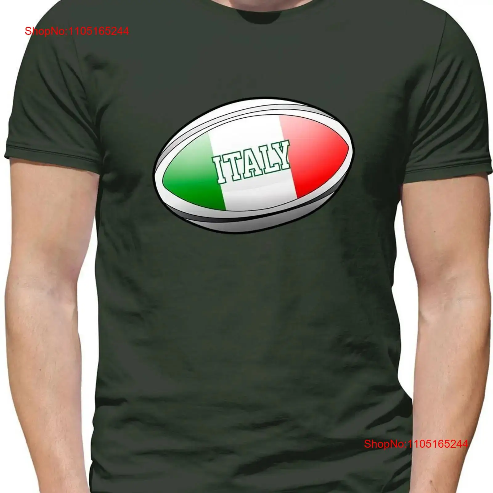 Mens Fashion Rugby Shirts - Bandeira italiana bola de rugby dos