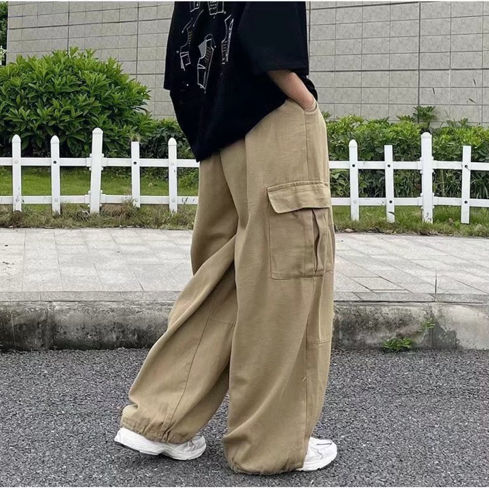 Men'S Fashion Trousers - Calças Cargo Masculinas Estilo Streetwear Japonês,