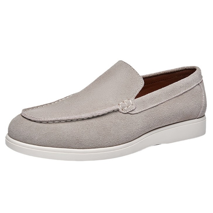Suede Loafers Men - Mocassins de couro genuíno masculinos casuais