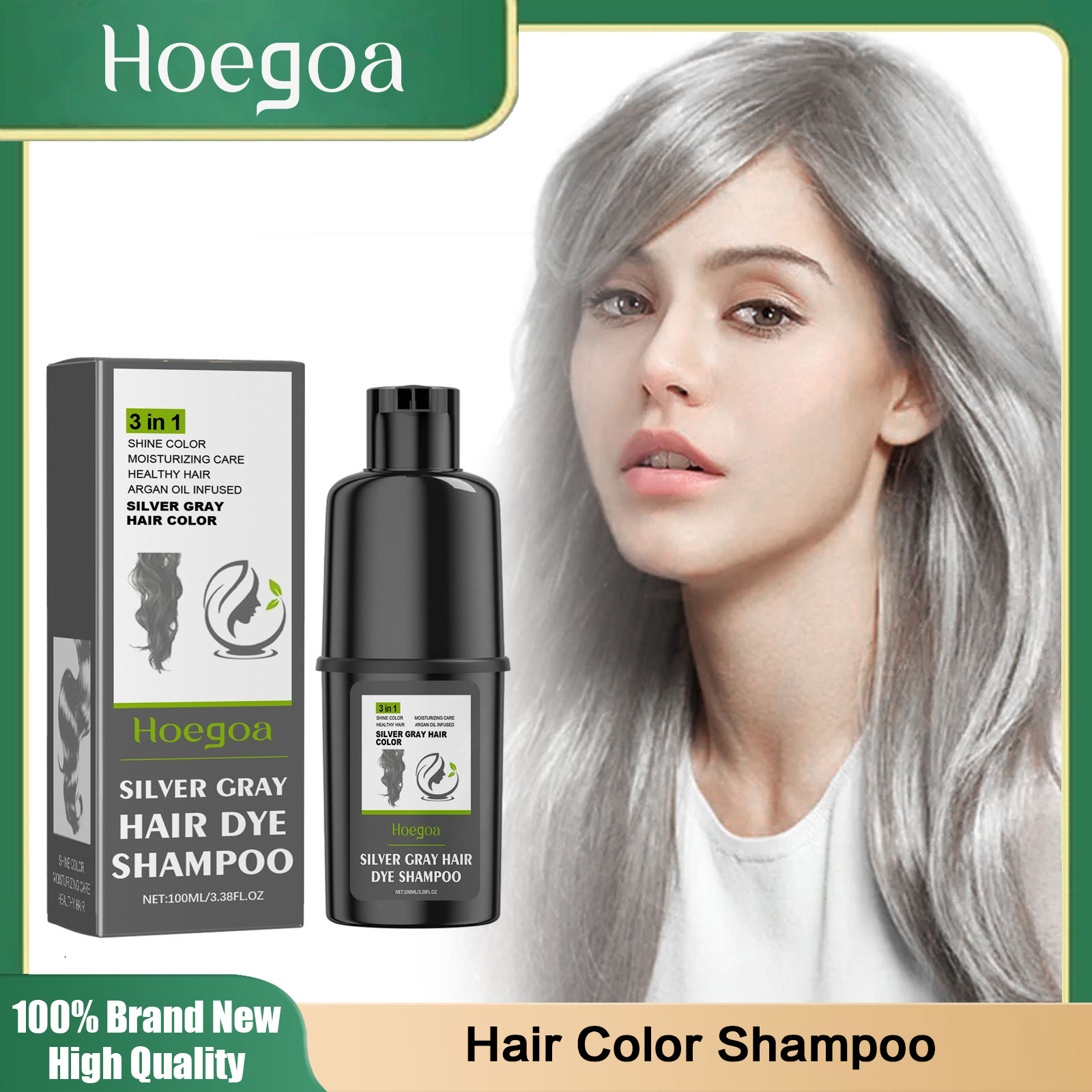 Men Fashion Hair Style - Champô colorante para homens e mulheres,