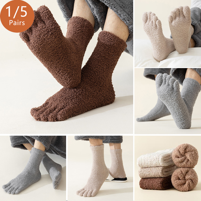 Socks Ankle Men - 1/5 pares masculino meias de dedo
