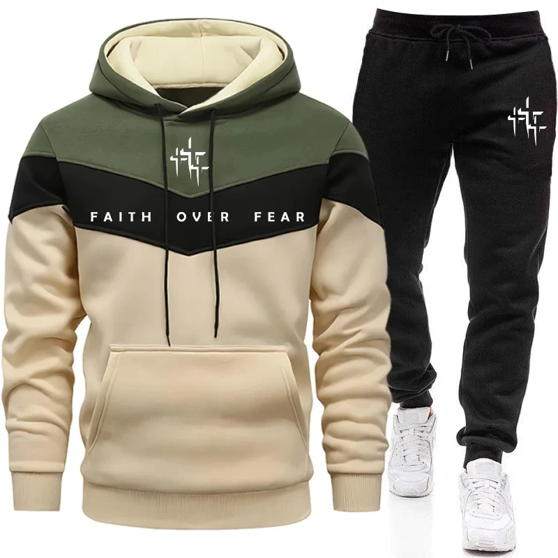 Conjunto Masculino Faith Over  - Jogger Sweatpants Men avaliação e preço