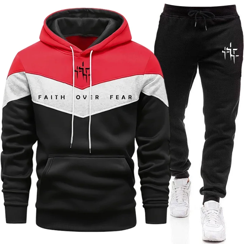 Conjunto Masculino Faith Over  - Jogger Sweatpants Men avaliação e preço