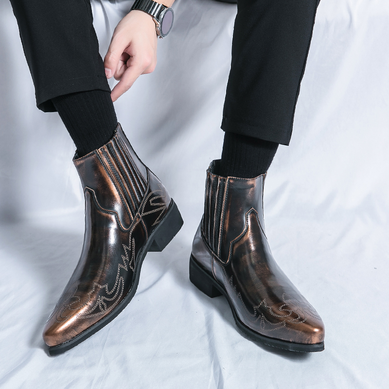 Botas Chelsea masculinas de ca - Men Fashion Hair Style avaliação e preço