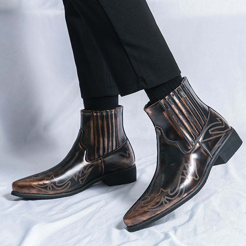 Botas Chelsea masculinas de ca - Men Fashion Hair Style avaliação e preço
