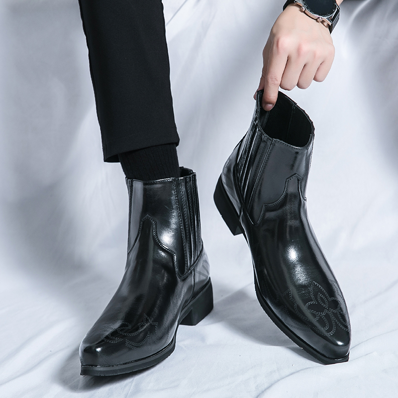 Botas Chelsea masculinas de ca - Men Fashion Hair Style avaliação e preço