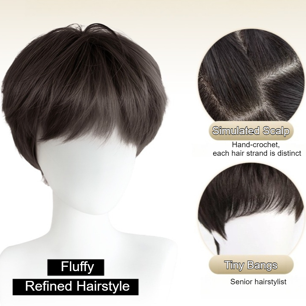 Moda peruca de cabelo reto sin - Men Fashion Hair Style avaliação e preço