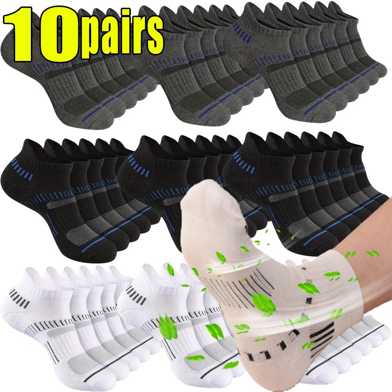 1-10 pares de malha respirável - Socks Ankle Men avaliação e preço