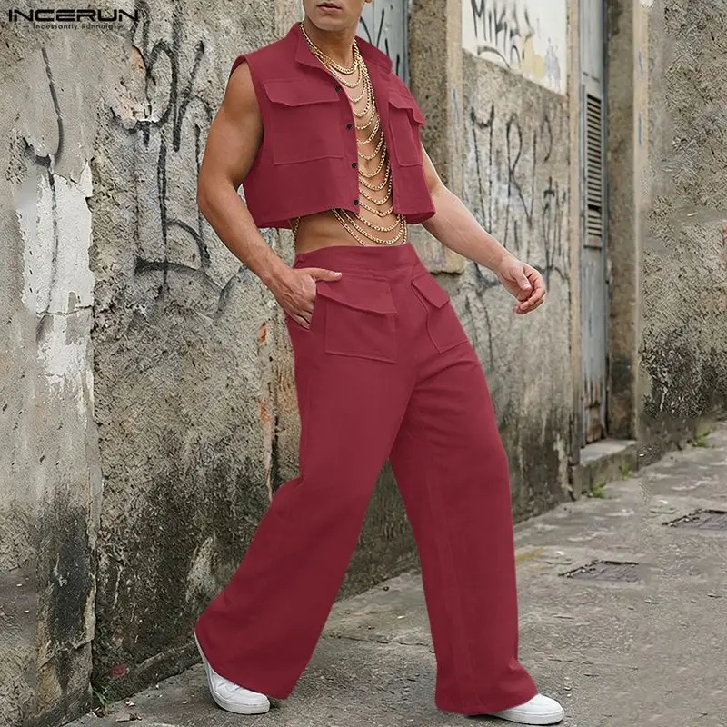 Conjuntos Masculinos INCERUN:  - Men'S Fashion Pants avaliação e preço