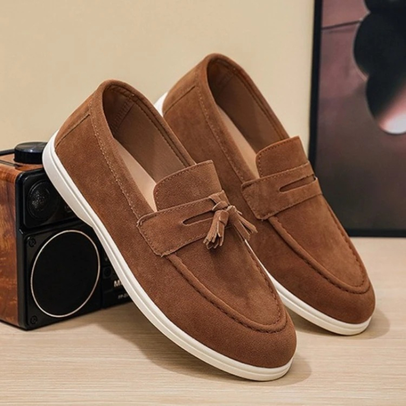 Sapatos masculinos confortávei - Suede Loafers Men avaliação e preço