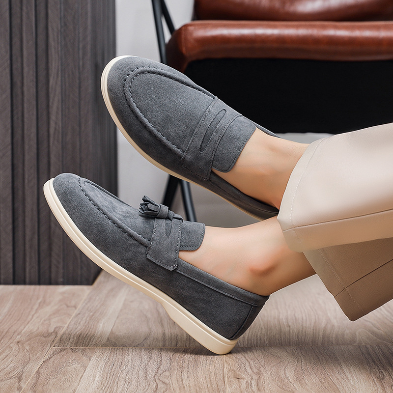 Sapatos masculinos confortávei - Suede Loafers Men avaliação e preço