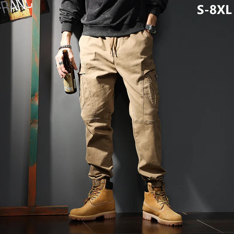 Loose Cargo Cotton Sweatpants  - Jogger Sweatpants Men avaliação e preço