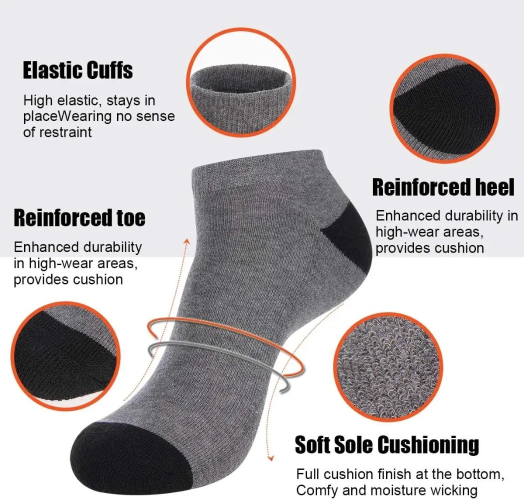 1-10 pares de meias respirávei - Socks Ankle Men avaliação e preço