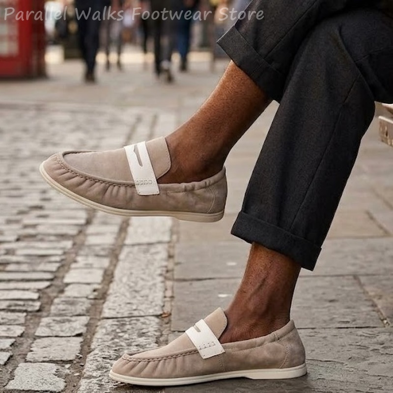 Mocassins masculinos de camurç - Suede Loafers Men avaliação e preço
