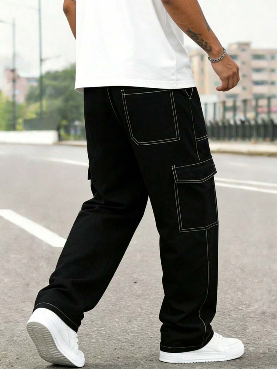 Calças Longas Casuais Estilo C - Men'S Fashion Trousers avaliação e preço