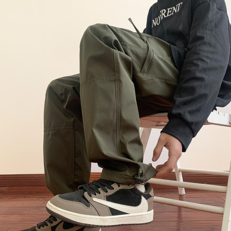 Calças Cargo Masculinas de Per - Men'S Fashion Trousers avaliação e preço