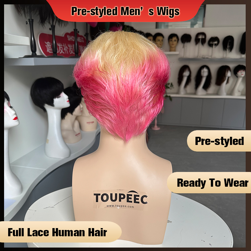 Peruca Masculina Pré-Estilizad - Men Fashion Hair Style avaliação e preço