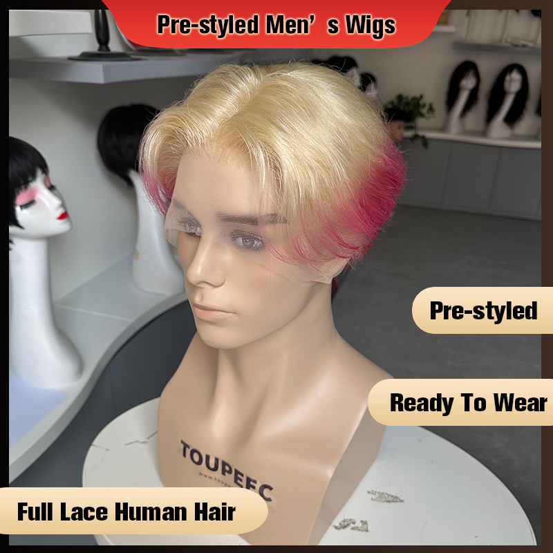 Peruca Masculina Pré-Estilizad - Men Fashion Hair Style avaliação e preço