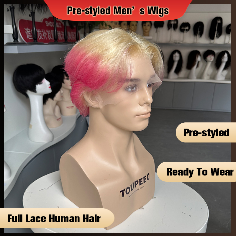 Peruca Masculina Pré-Estilizad - Men Fashion Hair Style avaliação e preço
