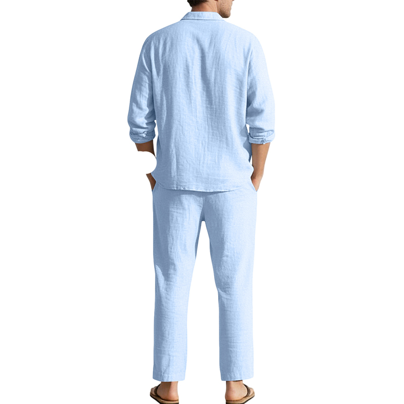 Conjuntos Casuais de Linho Pri - Men'S Fashion Pants avaliação e preço