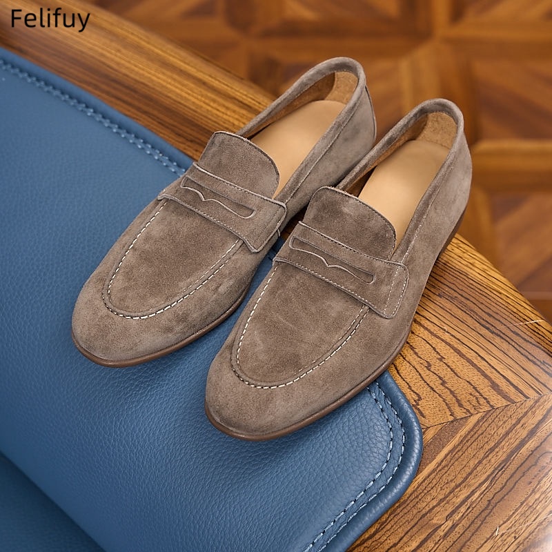 Sapatos masculinos confortávei - Suede Loafers Men avaliação e preço