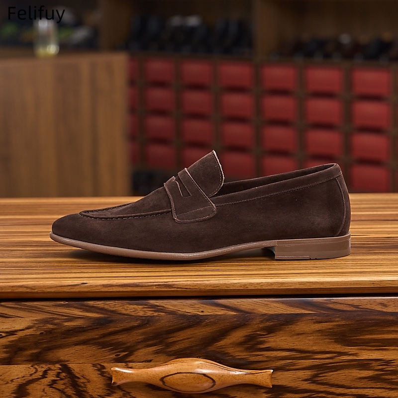 Sapatos masculinos confortávei - Suede Loafers Men avaliação e preço