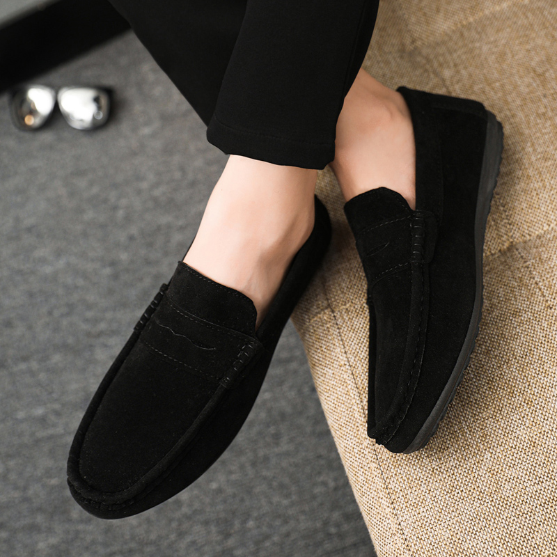 Mocassins masculinos de lona l - Suede Loafers Men avaliação e preço